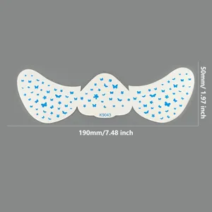 Schmetterling Gesicht Aufkleber temporäre Tattoofolie blaues Motiv Party Make-up 1Stk