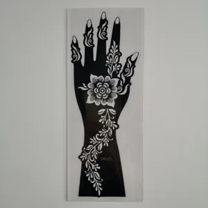 Henna tattoo sticker stencil hand floral temporary waterproof body art design transfer decal