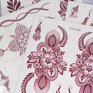 Calcomanías de tatuaje temporal de henna, pegatinas de mandala floral para el cuerpo.