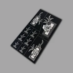 Black rose henna tattoo stencil sheet reusable waterproof body art sticker template.