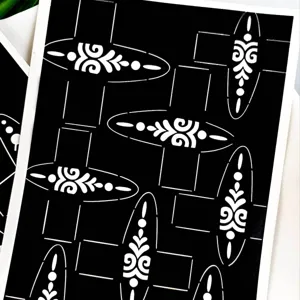 Henna tattoo stencil sticker DIY body art hollow template for temporary painting hands.