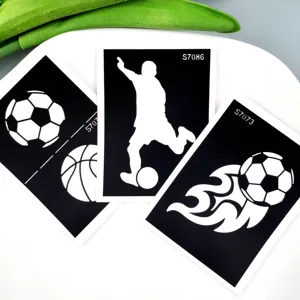 Football tattoo stencil template waterproof sports design sticker for unique body art