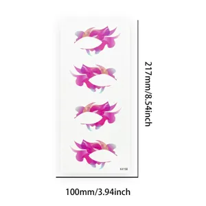 Convenient fake eyelashes and eyeshadow temporary tattoo sticker sheet for stylish eye makeup.