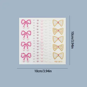 New bow face gem stickers pearl diamond makeup stickers for stage party and festival use.