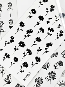 Mini donkere roos vlinder tattoo sticker detail, waterdichte tijdelijke lichaamskunst blad
