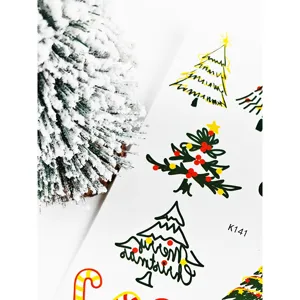Weihnachten temporäre Tattoo Aufkleber wasserdicht Kinder Party Gesicht Kunst Aufkleber