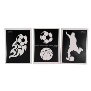 Soccer basketball tattoo stencil template hollow design waterproof temporary tattoo sticker