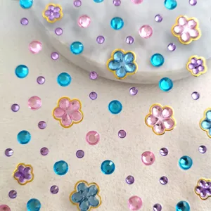 Face rhinestones self-adhesive crystal gems jewels for music festival stage makeup eye art.