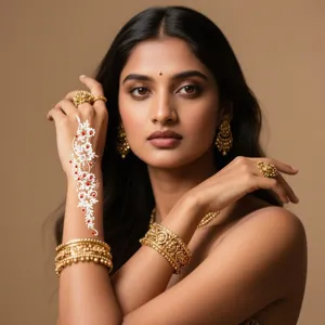 White henna temporary tattoo sticker Indian bridal hand rhinestone body art sticker main