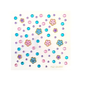 Face rhinestone stickers for festival stage makeup, self-adhesive sparkling face gems decors.