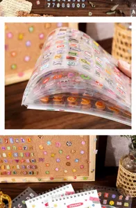 PET Alphabet Stickerbuch süßer koreanischer Stil DIY Tagebuch Planer Schreibwaren Deko