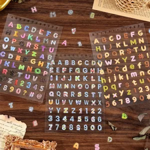 PET Buchstaben Stickerbuch, koreanische süße DIY Tagebuch dekorative Aufkleber für Planer.