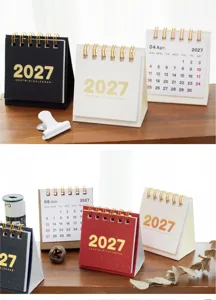 2027 mini tischkalender retro minimalistischer kleiner tagesplaner terminplaner notizblock