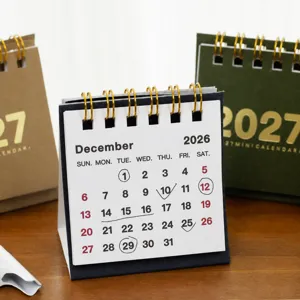 Mini Tischkalender 2027 retro minimalistischer Countdown Notizblock Büro Dekoration