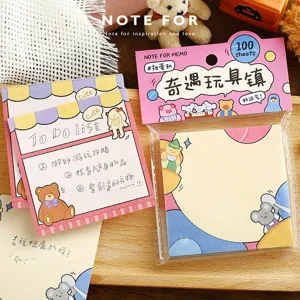NOTE FOR 100 Blatt süße Cartoon Notizblöcke Sticker Set für Tagebuch Planung und Notizen.