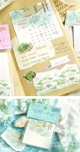 Botanischer Notizblock haftnotizen 100 blatt journal schreibwaren für planung dekoration
