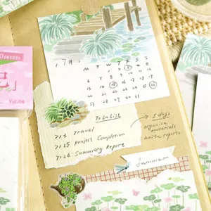 Pflanzenstil Haftnotizen Planer Materialpapier Set ästhetische botanische Schreibwaren Hauptbild