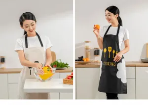 Delantal de cocina limpiable para mujeres, impermeable y resistente al aceite, estilo japonés.