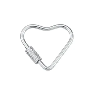 Chiusura a vite a cuore in acciaio inossidabile per gioielli bracciale collana.