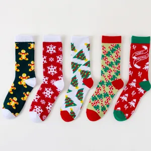 Weihnachtssocken Baumwolle Set Winter warme Neuheit süße Feiertagsgeschenk Socken Herren