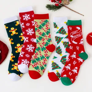 Süße Weihnachtssocken Baumwolle mittelhoch festlich Winter gemütlich Geschenk Set