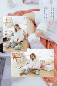 Fluffy thermal sleeping socks, soft plush thickened home socks for women daily warm wear