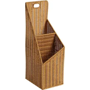 Imitation rattan yoga mat storage basket household umbrella rack space saving organizer