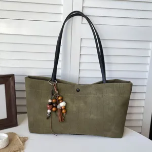 Grüne Handtasche im Kroko-Design Damen Vintage Shopper Tasche für Alltag Arbeit