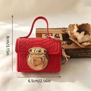 Retro Krokodil Patroon Mini Slot Handtas Sleutelhanger Draagbare Munt Tasje Pouch