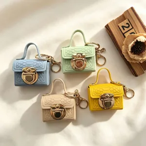 Retro krokodil patroon mini slot handtas sleutelhanger draagbare oortelefoon tasje stijlvol