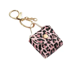 Portachiavi Mini Borsa Stampa Leopardato in Pelle PU Portamonete Accessori Auto Regalo