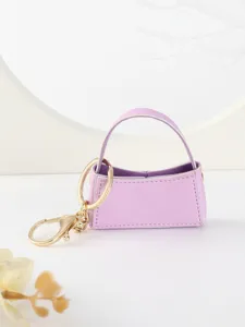 Style coréen créatif mini sac à main en cuir porte-clés joli pendentif accessoire auto