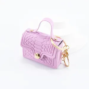 Motivo Coccodrillo Mini Borsa Quadrata Portachiavi in Pelle PU Carino Portamonete Ciondolo Accessori Borsa
