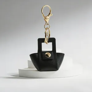 Mini lederen handtas sleutelhanger schattige tas charm gouden hardware geschenken