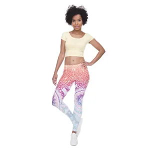 Dames geprinte yoga leggings, slim fit mode casual sportbroek voor fitness workouts.