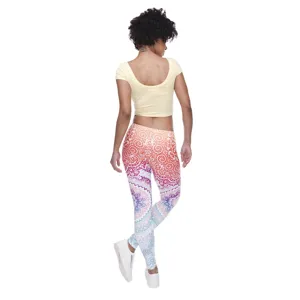 Vrouwen verloop bedrukt yoga legging casual slim fit stretch fitness sportbroek