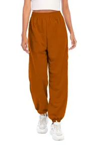 Bequeme dicke Freizeithose für Damen, warme Jogginghose mit hohem Bund für Sport.
