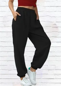 Damen dicke Fleece Jogginghose casual bequeme Sweatpants Winter warme Sport Hose Freizeithose