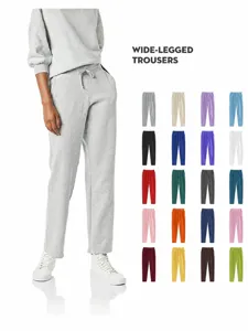 Unisex Fleece Lined Casual Sweatpants Drawstring Elastic Waist Long Trousers For Men And Women Loose Fit Jogger Pants