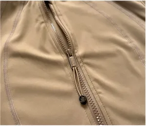 Women's slim fit sports jacket detail zipper cardigan high elasticity running fitness yoga wear