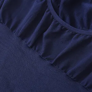 Men blue compression shapewear slim fit athletic sports body shaper close up view