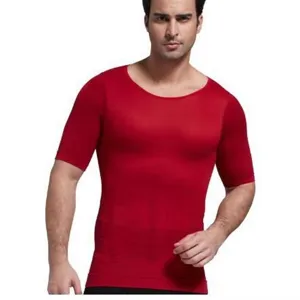 Men's Slimming Shapewear Short Sleeve Tummy Control Compression Sports Fitness Shirt
