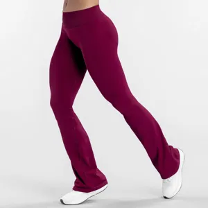 Pantalon de Yoga Évasé Sans Coutures Taille Haute pour Femmes Respirant Séchage Rapide Leggings de Sport
