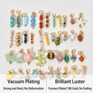 Natural stone bead pendants DIY jewelry accessories set for handmade earrings necklace crafts