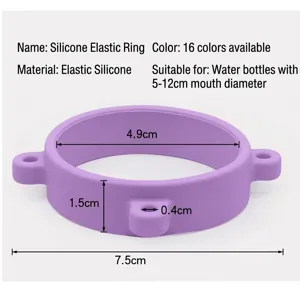 Silikon Haltering für Wasserflaschen, elastischer Ersatzgurt, universelle Passform.