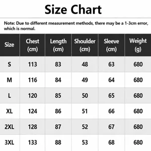 Grössentabelle für herren freizeit vintage langarm jacke windbreaker mantel, masse.