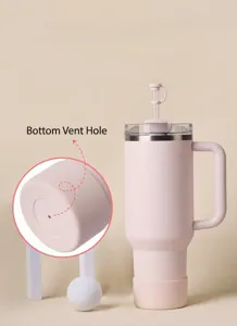 Rosa Silikon Tassenboden Schutzhülle 7.5cm Becher Anti-Rutsch-Boot Kratzfest Zubehör.