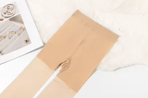 Collants transparents pour femmes été fin couleur chair sans couture élastique confortable.