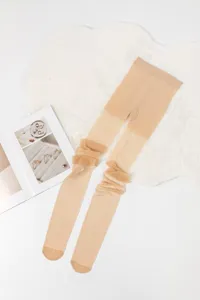 Bas collants transparents pour femmes couleur chair, collant d'été léger et confortable.