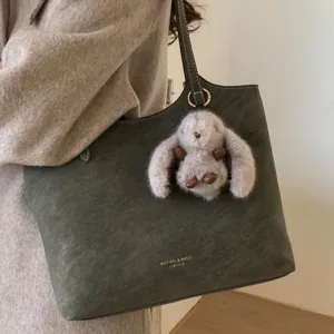 Grand sac cabas vintage pour femme, sac à épaule élégant et minimaliste pour le quotidien.